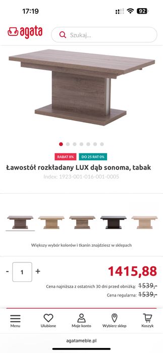 Stół rozkladany LUX z Agata Meble Stan Bardzo Dobry