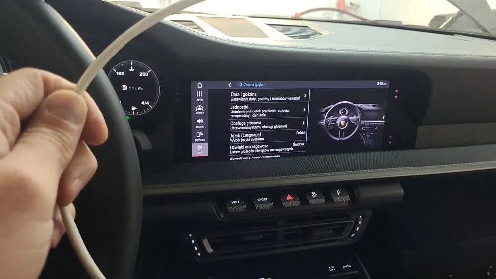 Język Polski menu Nawigacja Mapy  AndroidAuto CarPlay konwersja USA