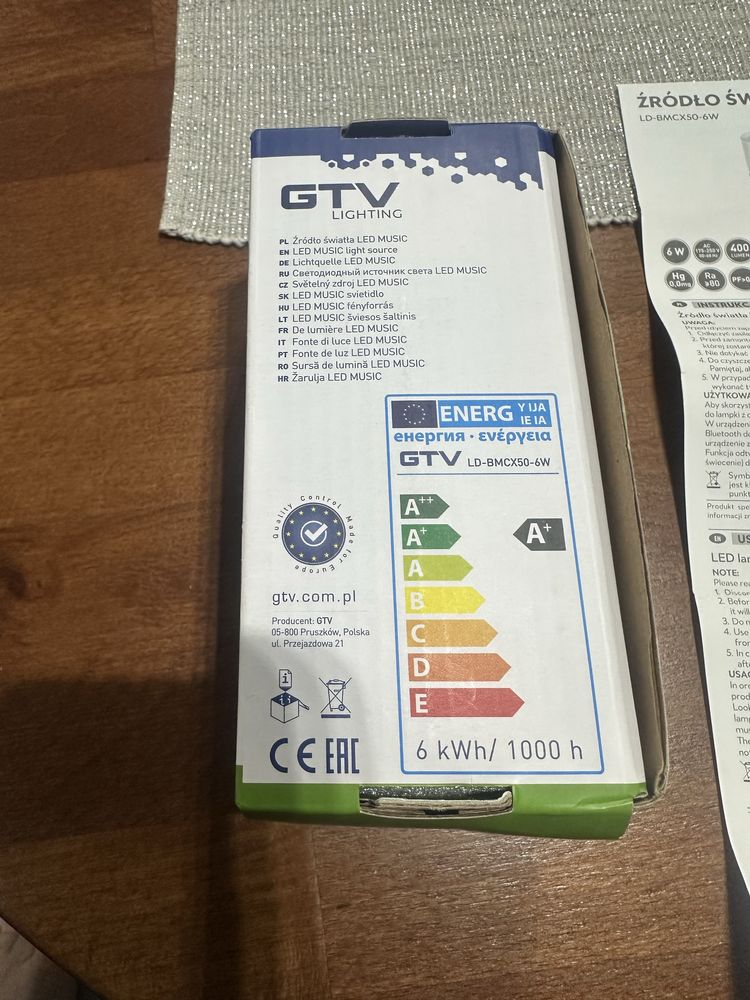 Żarowka glośnik bluetooth