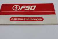 Karta gwarancyjna FSO POLONEZ  1,5 GLE 1995 R