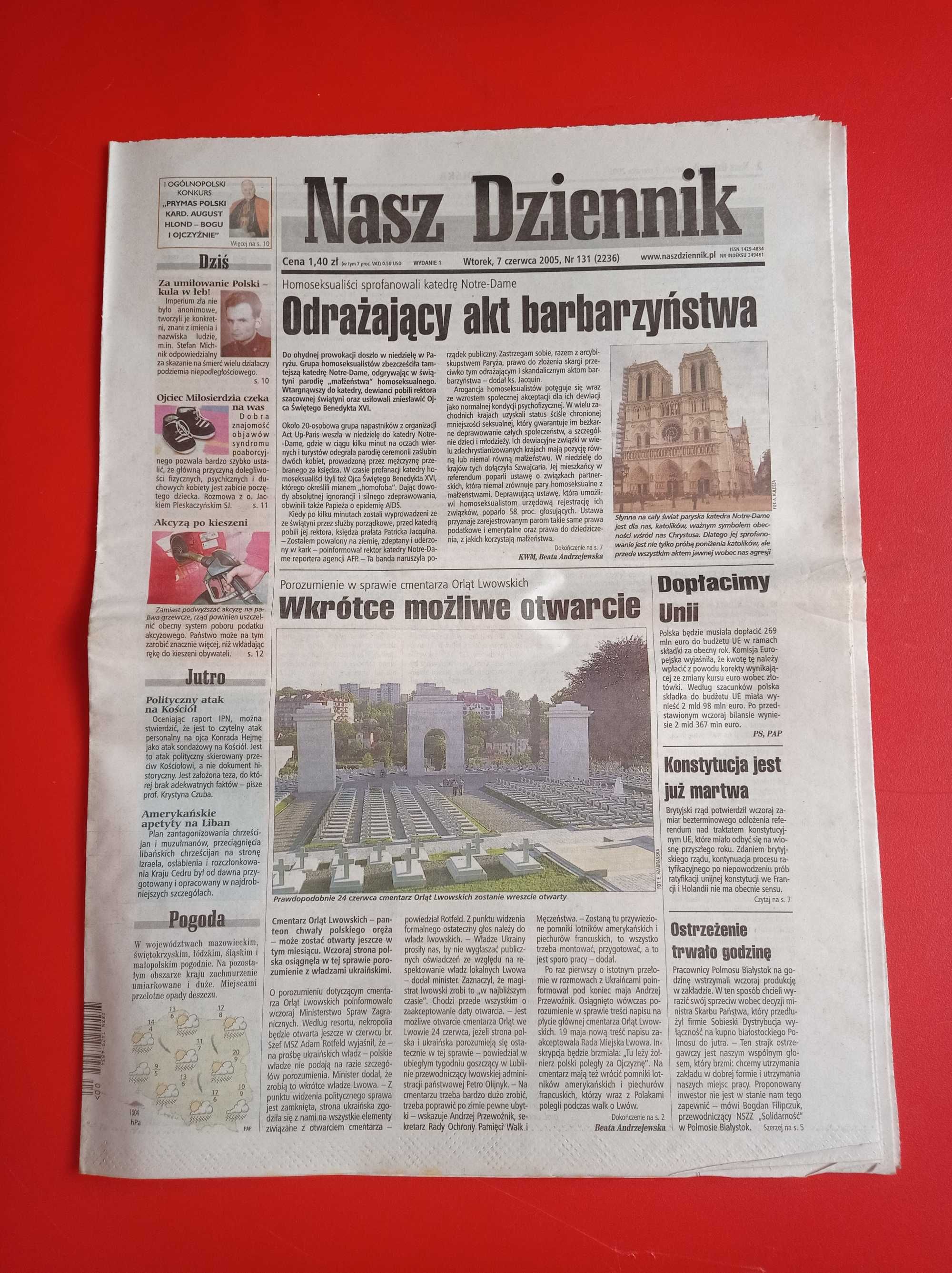 Nasz Dziennik, nr 131/2005, 7 czerwca 2005