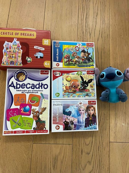Puzzle dla dziecka 3+,4* i ksiazeczki