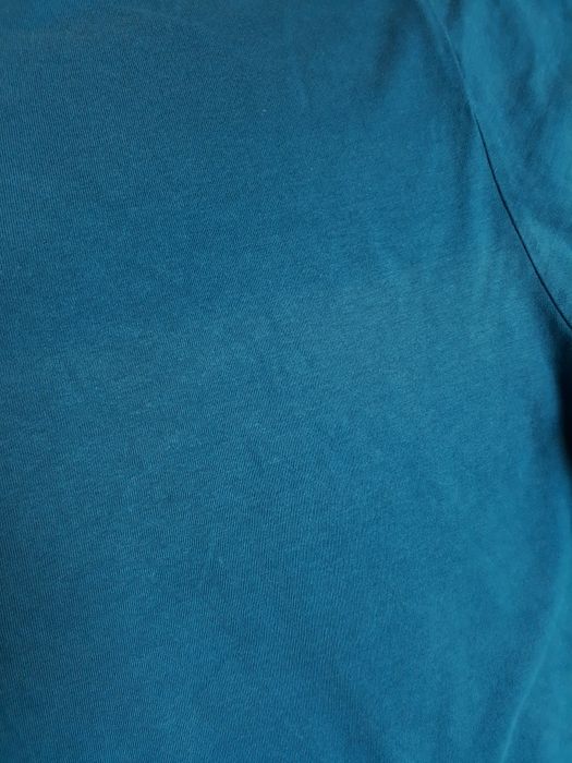 T-shirt męski niebieski turkusowy bez nadruków 4F rozmiar XL dekolt V