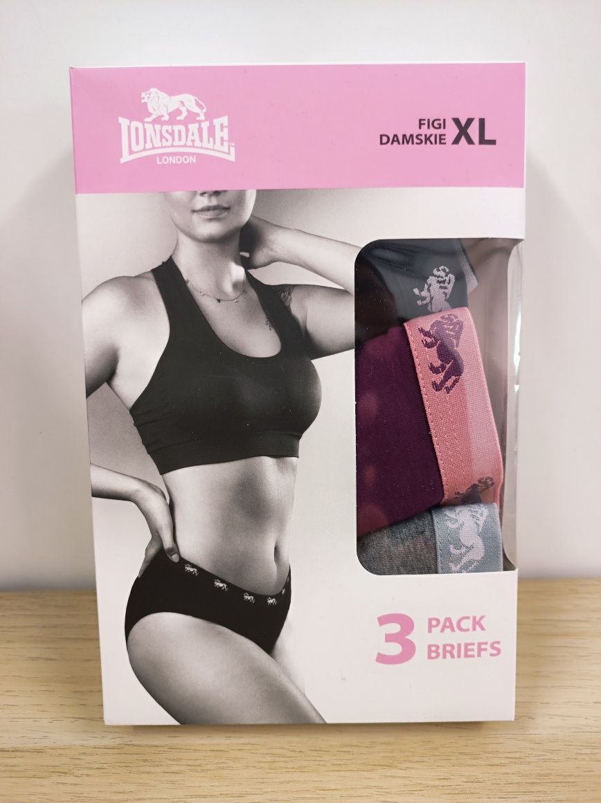 3x figi majtki damskie Lonsdale XL nowe