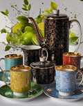Serwis do kawy Ćmielów London piękna stara porcelana