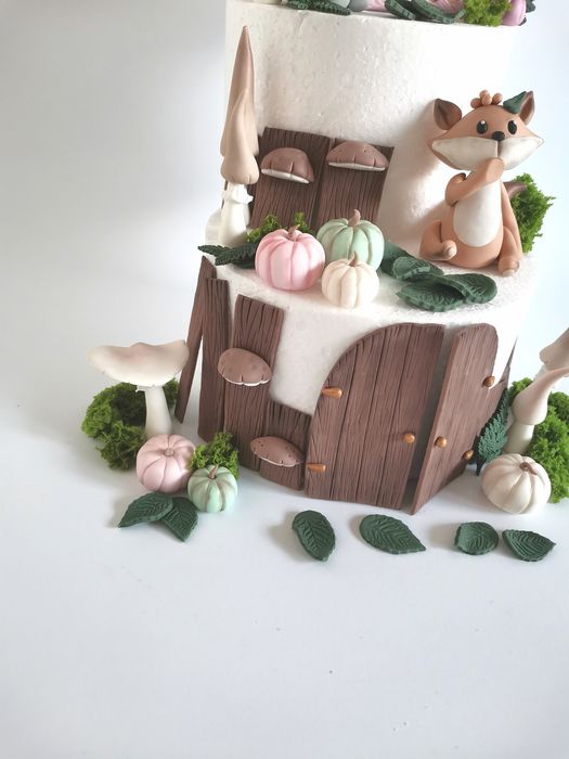 Figurki z masy cukrowej Leśne zwierzęta