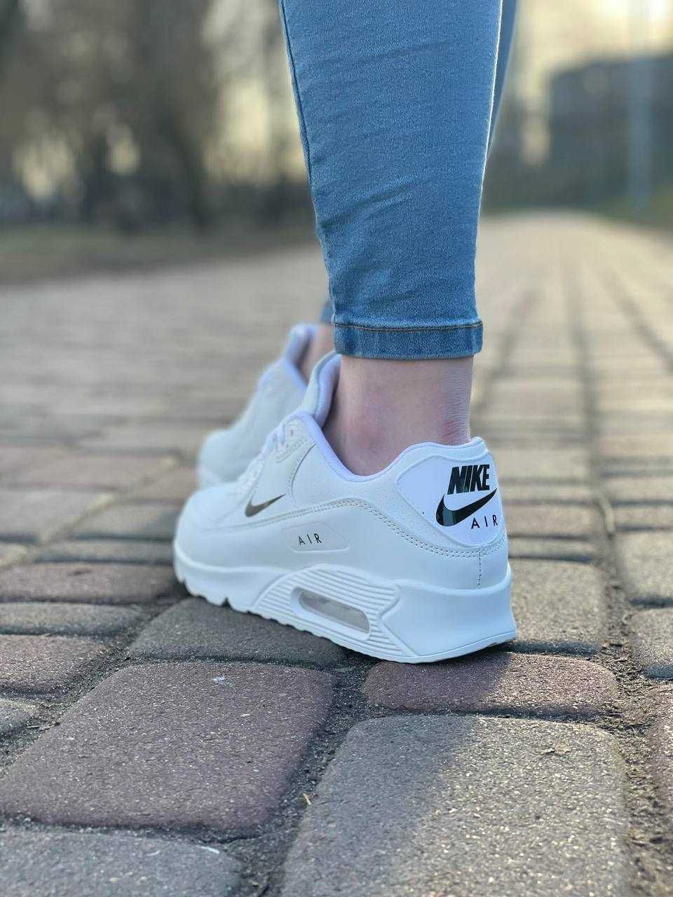 Спортивные женские кроссовки Nike Air Max 90 Натуральная Кожа! Найк