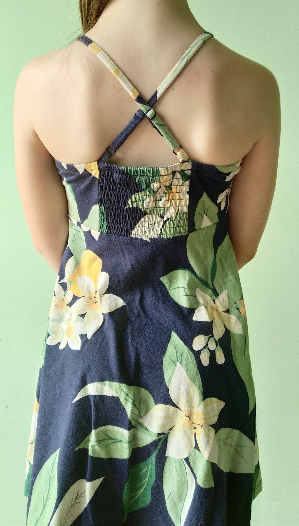Sukienka na ramiączkach w kwiaty Old Navy r.6-7 lat
