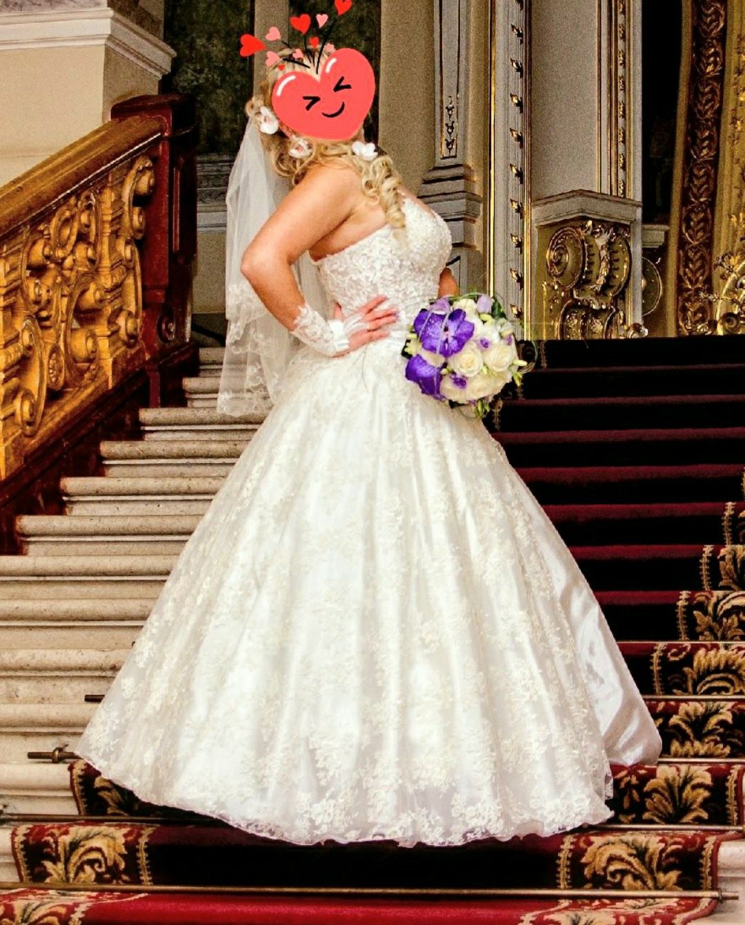 Свадебное платье.Размер XL