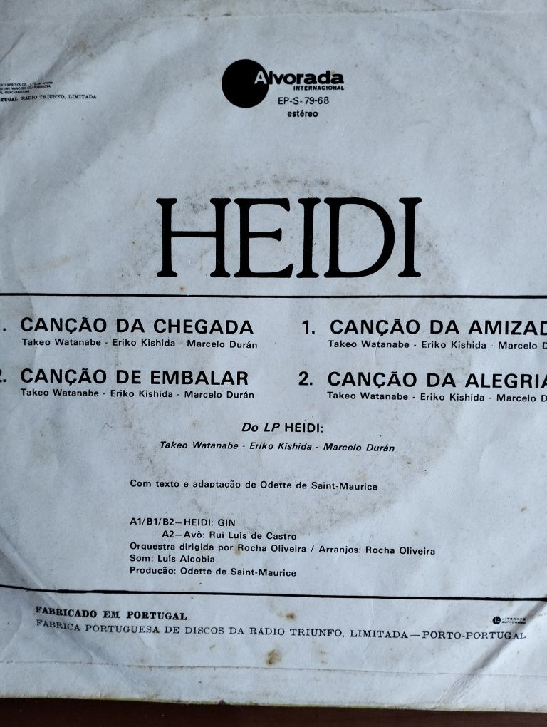 Antigo disco vinil Heidi 1975