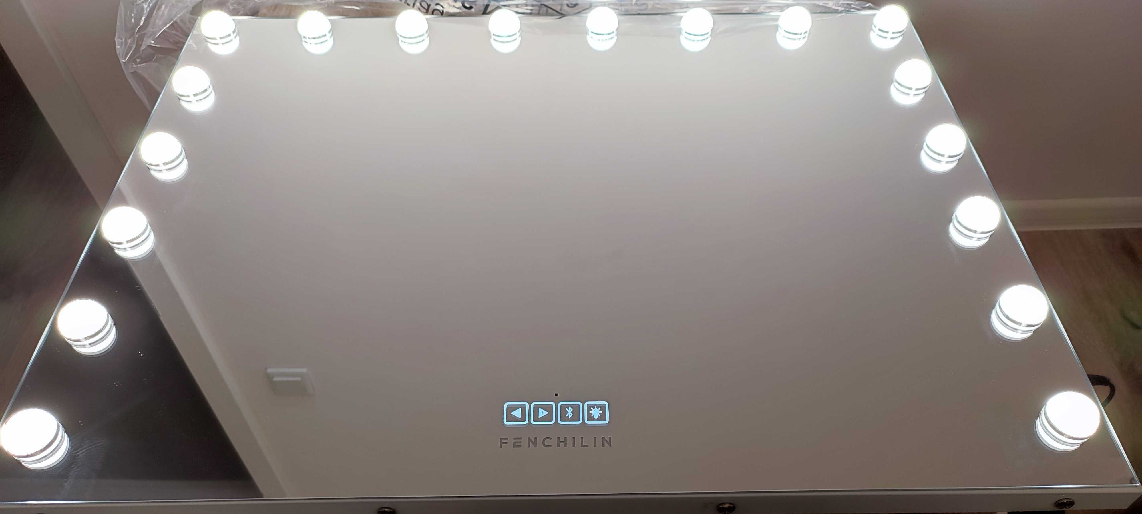 FENCHILIN Lustro z Bluetooth 80x60/lustro do makijażu