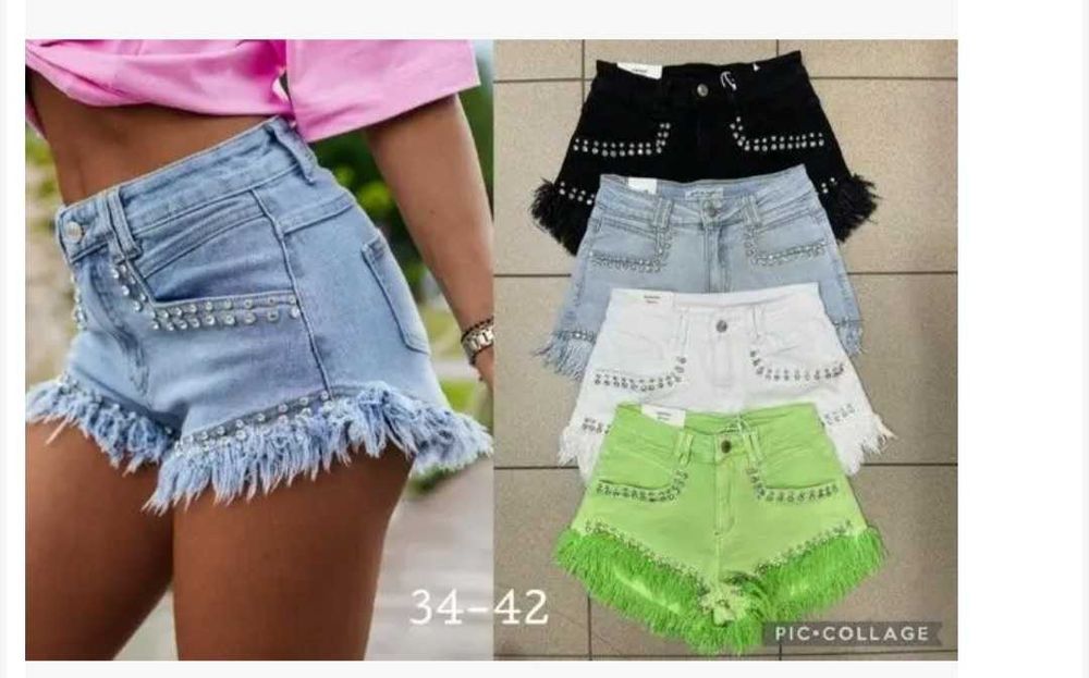 Świetne szorty cyrkonie hit mega promocja ostatnie sztuki