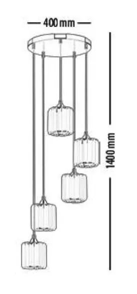 Lampa brutop merilo lampa krysztal chrom zwis