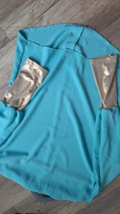 Nowa bluzka złote rękawy L Xl