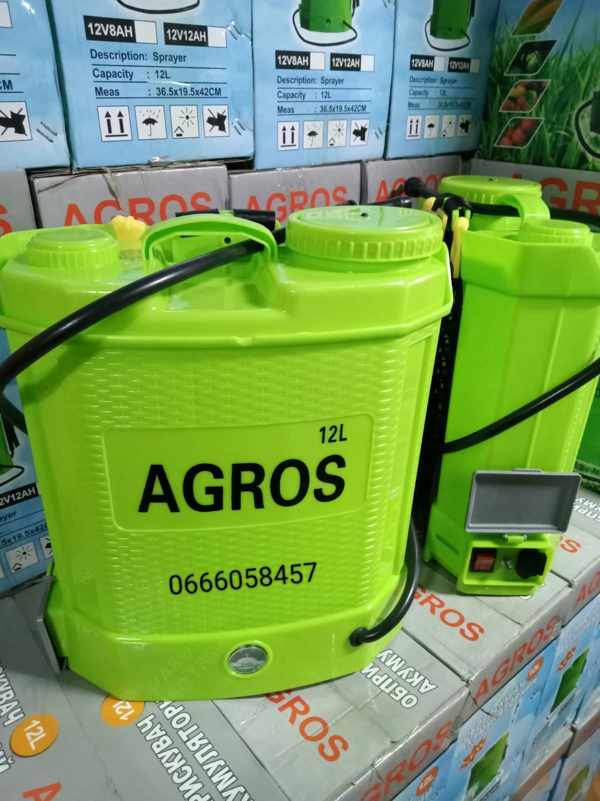 Акумуляторний Оприскувач Агрос Agros 12л. електричний опрыскиватель