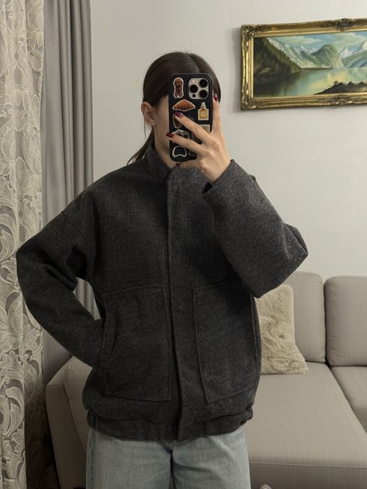 Бомбер графітовий сірий