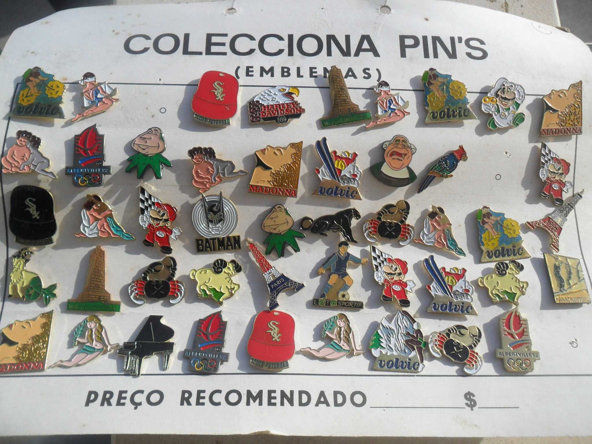 Pins variados novos