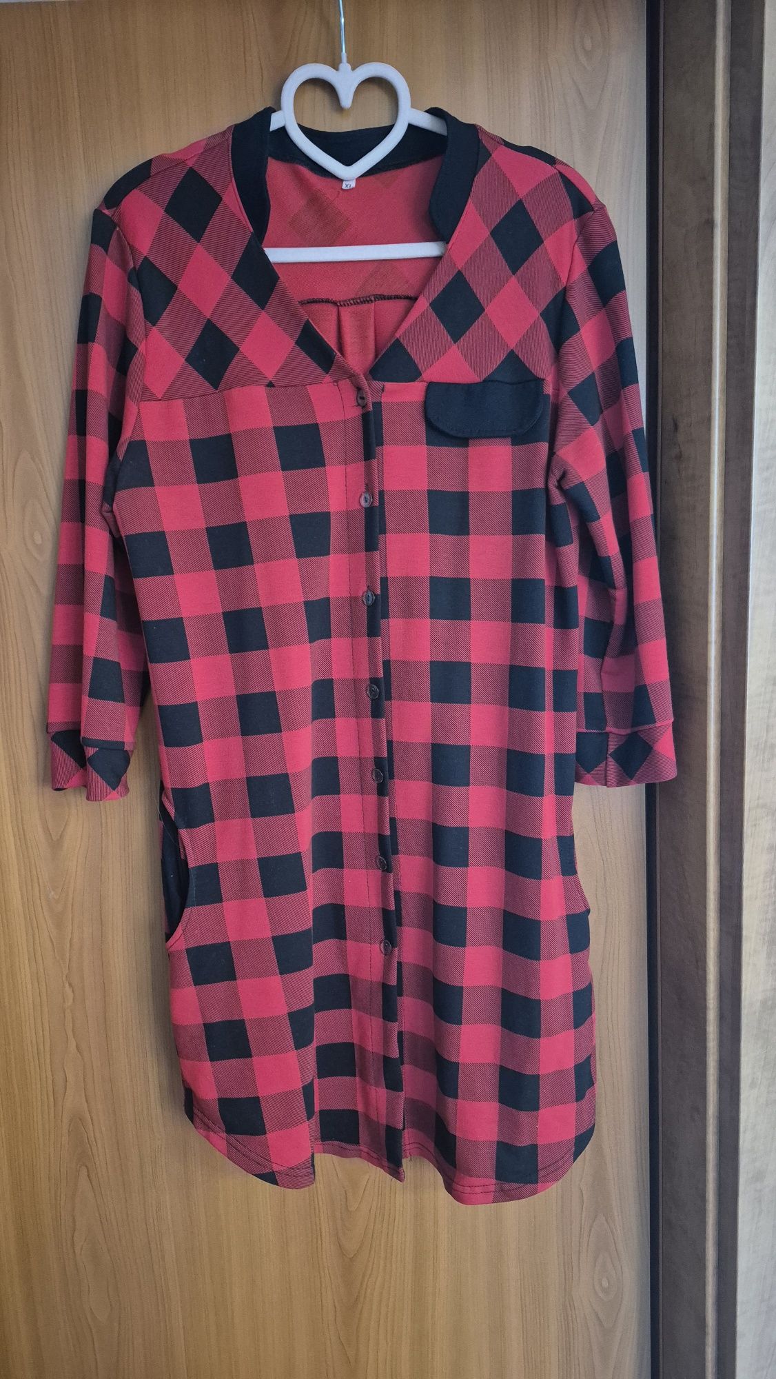 Bluzka damska w kratkę XL L