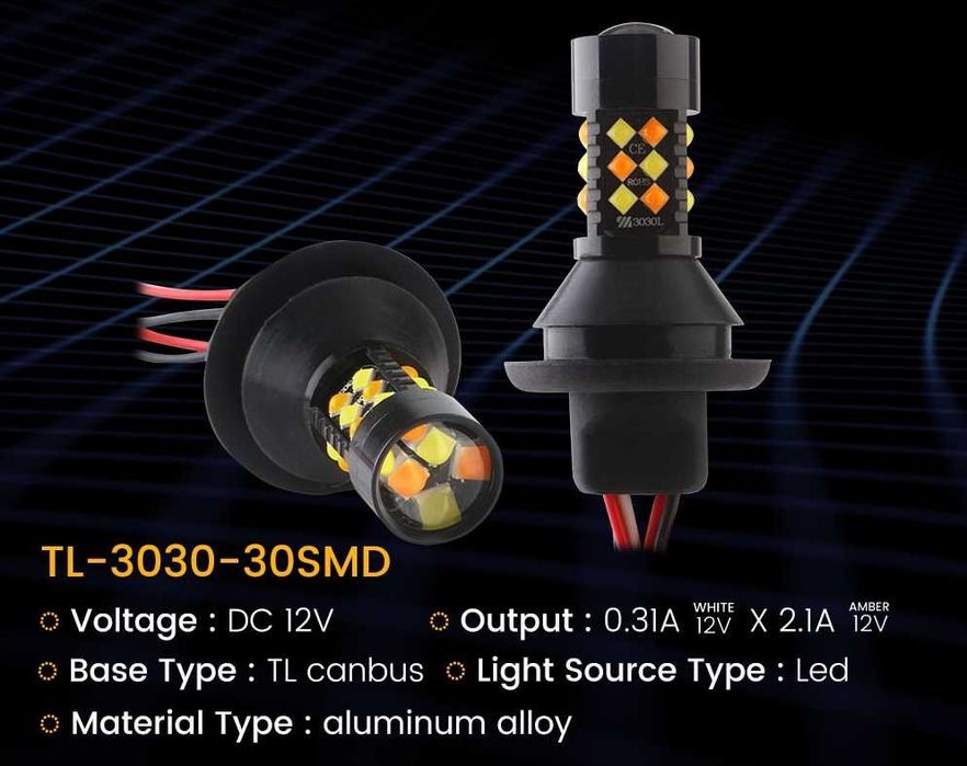 Lluz Diurna carro LED DRL do carro (par) + controlador como novo
