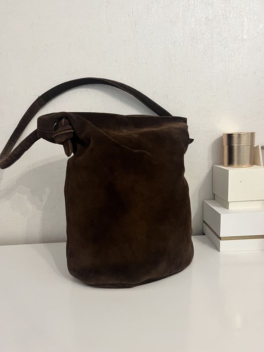 Сумка коричнева натуральний замш