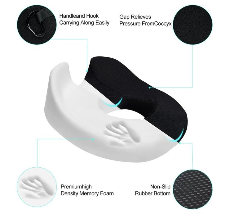 ZHOOGE Poduszka siedziska Ortopedyczny pierścień siedziska Hemoroidy P