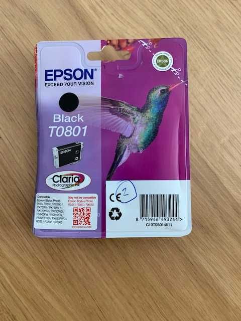 Tinteiro Epson Preto T0801 - NOVO
