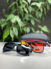 Мужские солнцезащитные очки Cheysler черные матовые Polarized антиблик