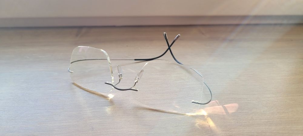 Oprawki Silhouette męskie tytanowe wraz ze szkłami hoya okulary korekc