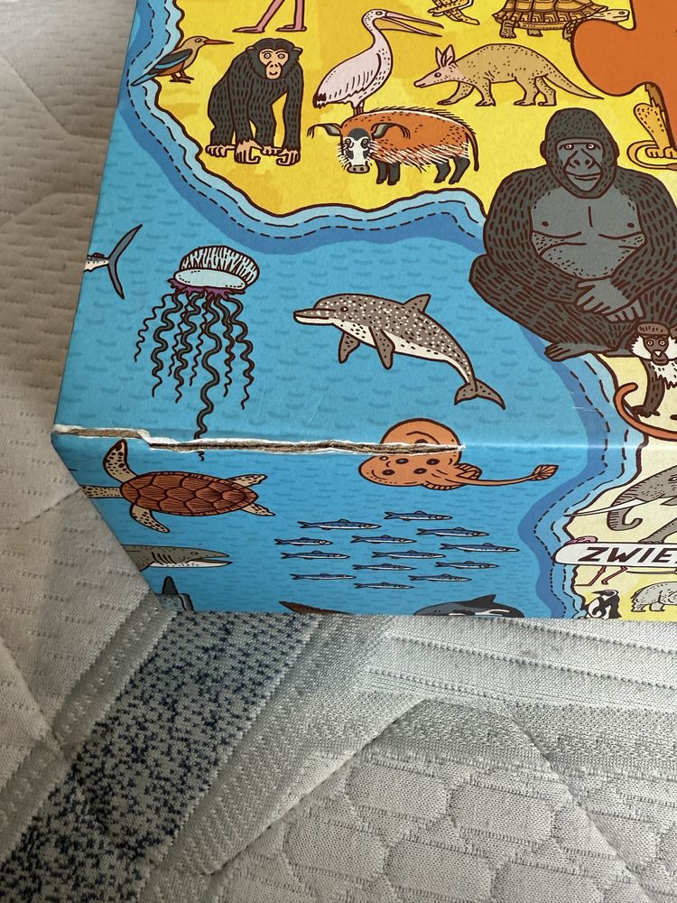 Zwierzęta na mapie puzzle