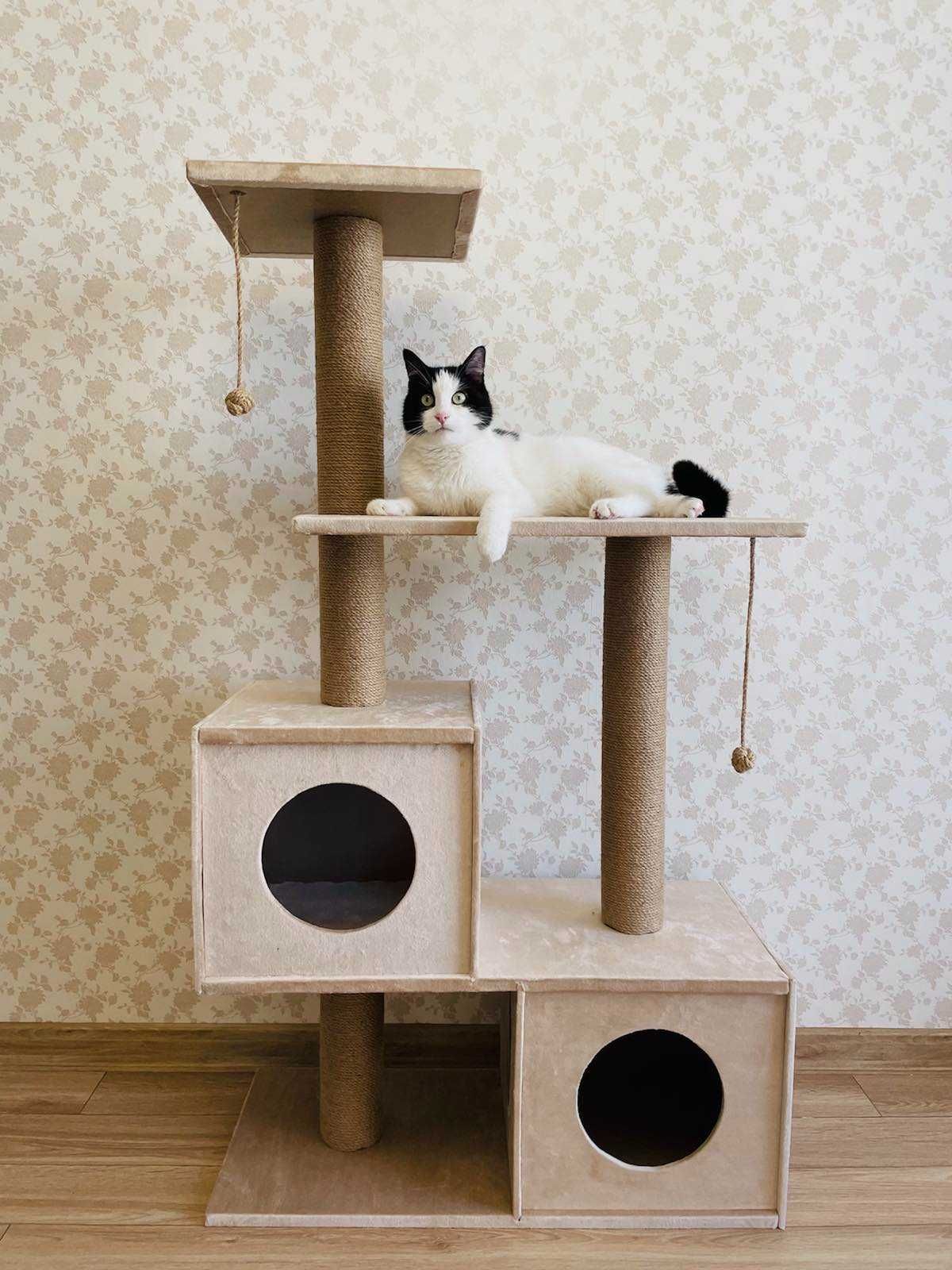 Будинок-дряпка, дряпка будинок для котів, кігтеточка, ігровий комплекс