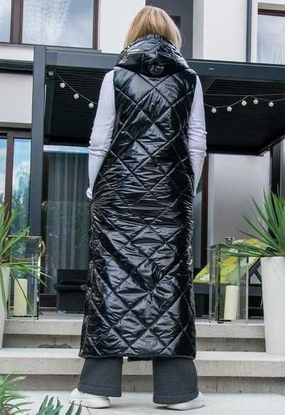 Mega długa kamizelka pikowana r.46 nowa świetna