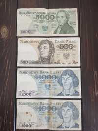 Купюри, банкноти, польські злоті, 80-ті роки!