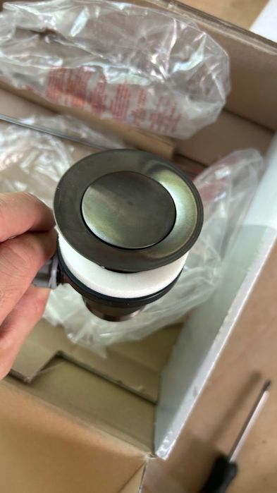 HANSGROHE Komplet odpływowy czarny chrom szczotkowany