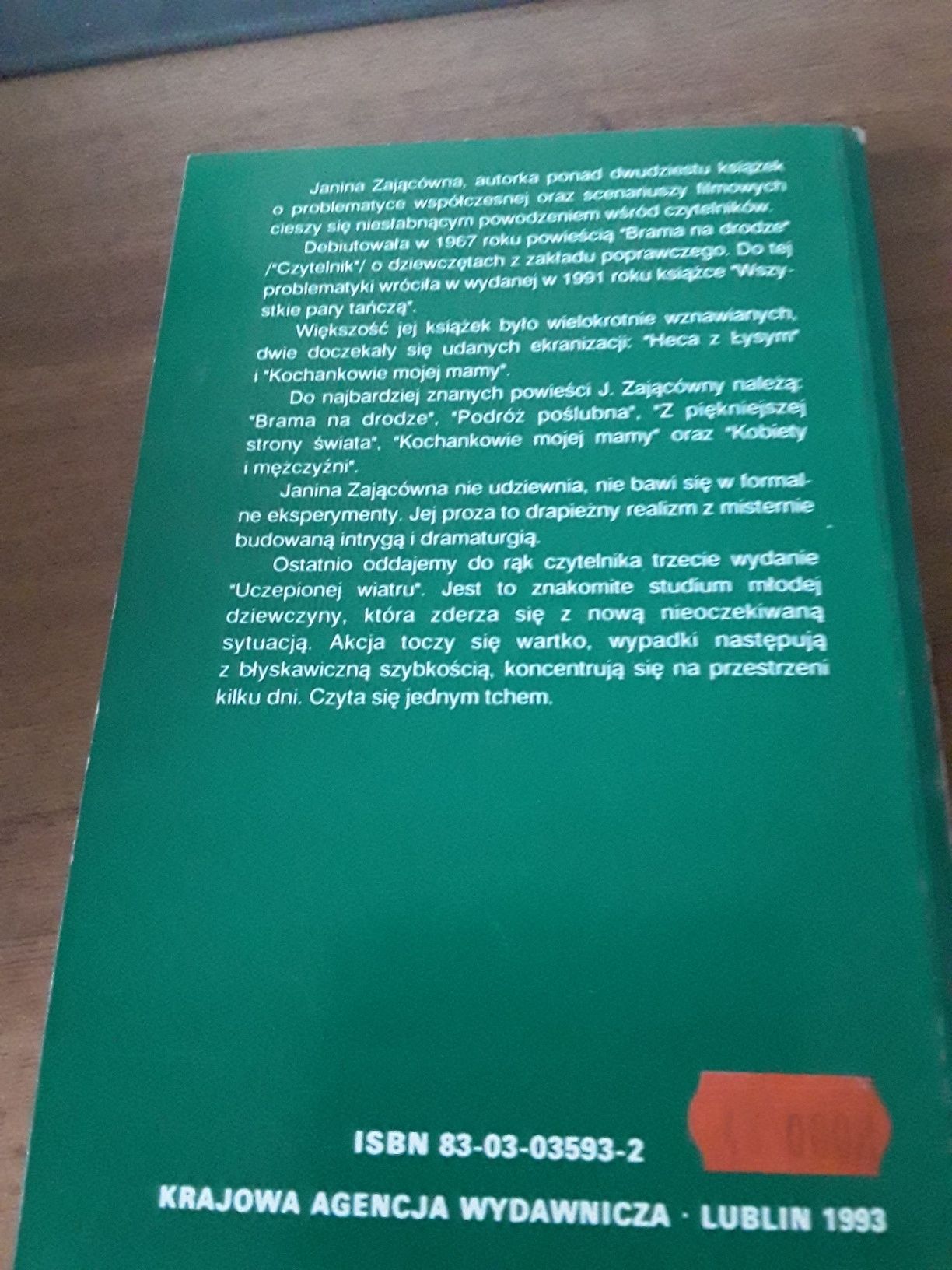 Uczepiona wiatru Janina Zającówna