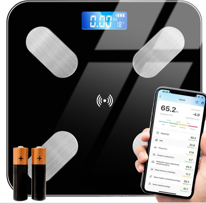 Waga Łazienkowa 180kg Bluetooth Elektroniczna BT Inteligentna