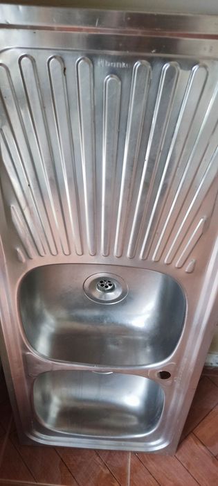 Lava louça 2 Pias inox com escorredor