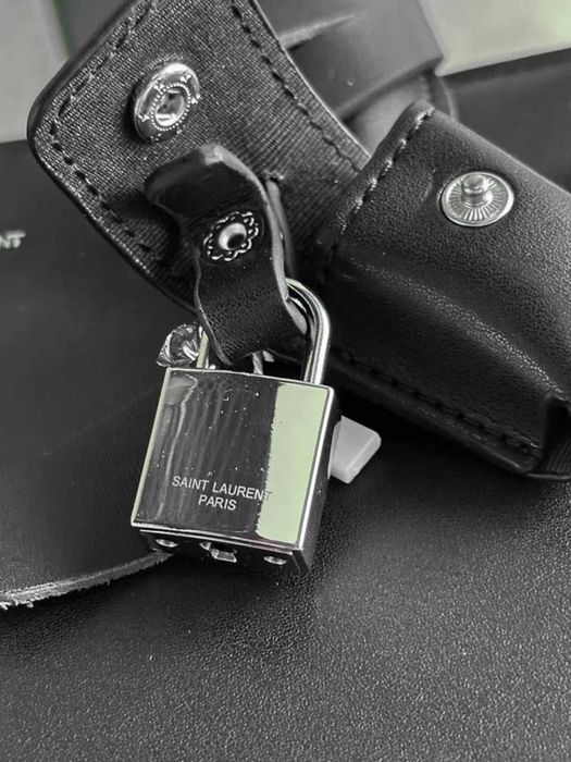 Сумка YSL Yves Saint Laurent гладка шкіра чорна