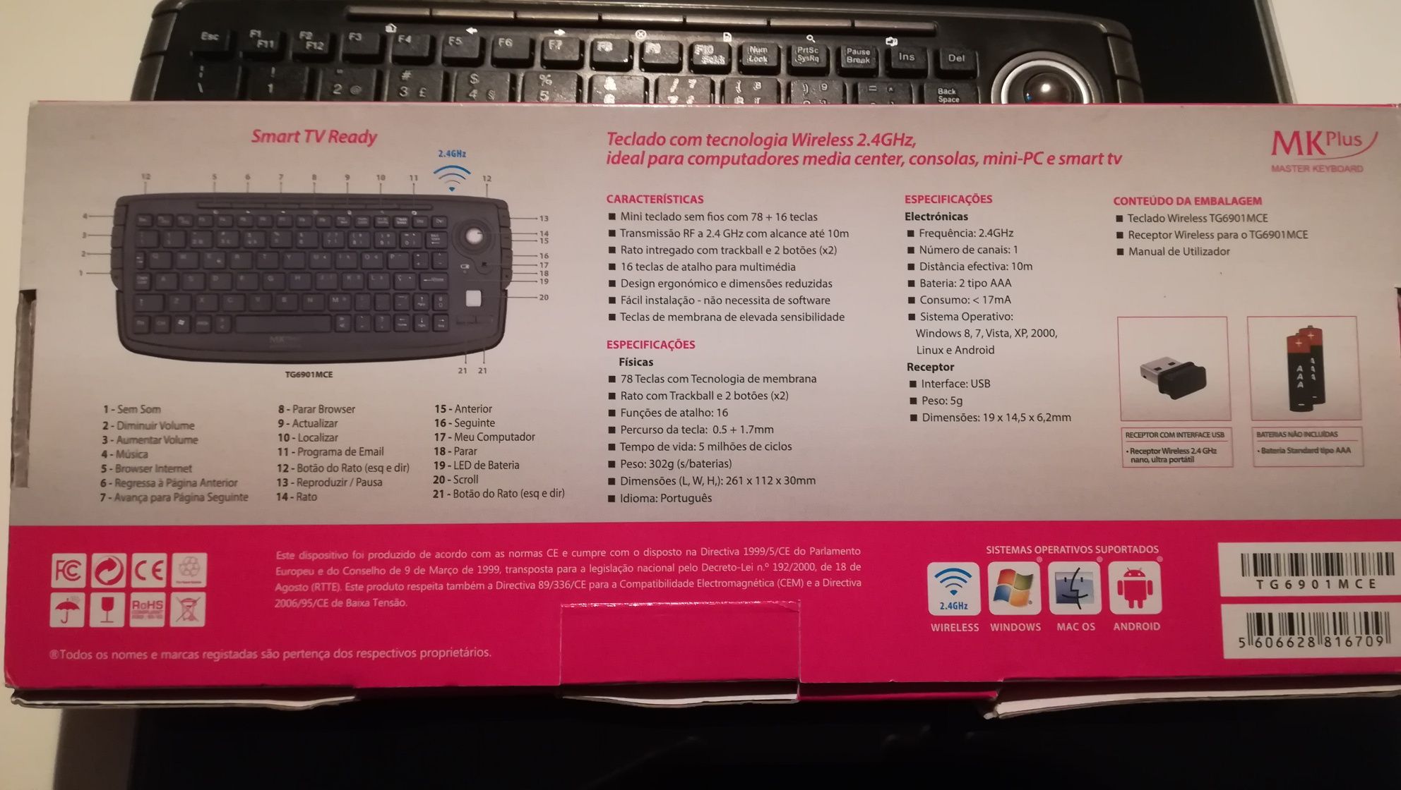 Teclado Wireless com Rato Incluído