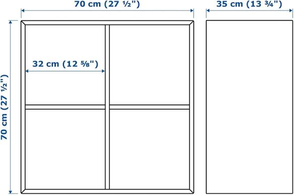 Móvel Eket ikea aberto com prateleira como Novo