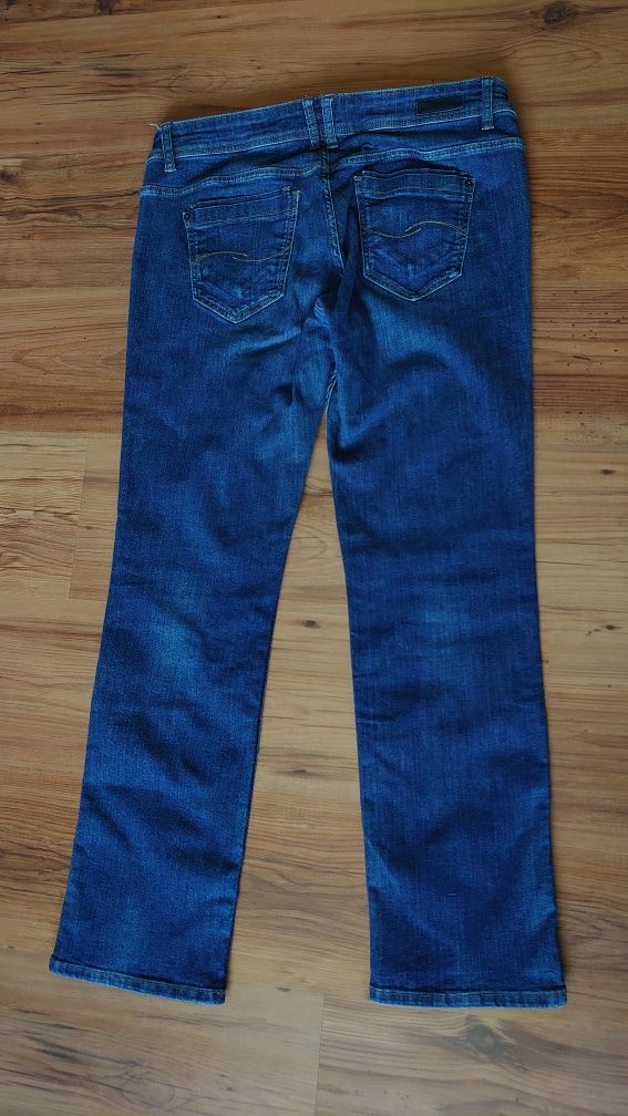 Q/S designed by spodnie damskie jeansy 42/30 proste slim fit Niebieski