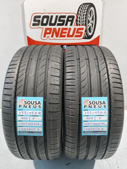 2 pneus semi novos 255-45R18 Continental - Oferta dos Portes
