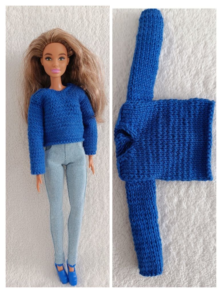 Sweter dla Barbie, ubranko dla Barbie, made to move