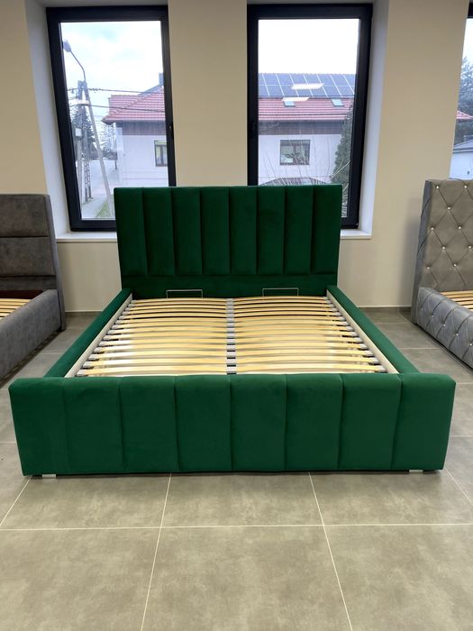 Łóżko tapicerowane panele stelaż pojemnik na wymiar od producenta