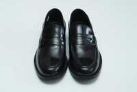 Мужские туфли лоферы BARBUTI (Италия), черного цвета.