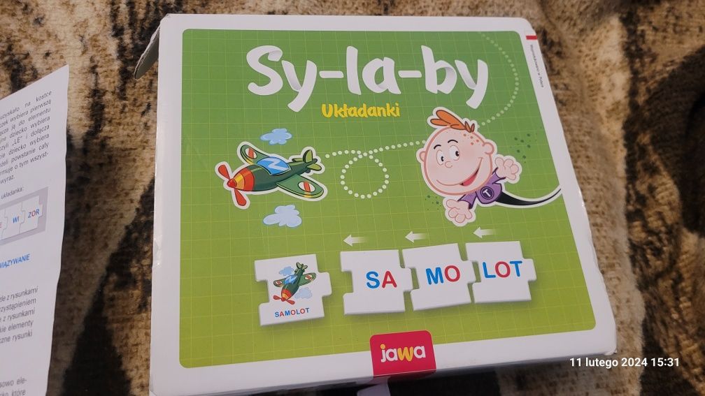 Gra dla dzieci Sy-la-by układanki sylaby nauka