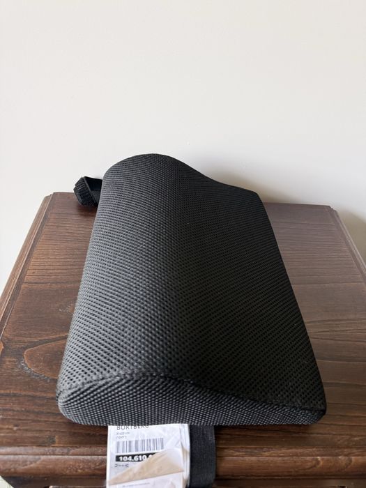 Almofada lombar, preto, 31x23 cm