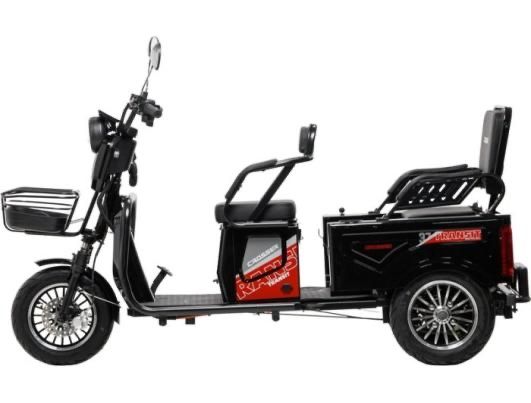 Електротрайк 3-місний Crosser TR-5 (1000W 72V 24AH) - Чорний