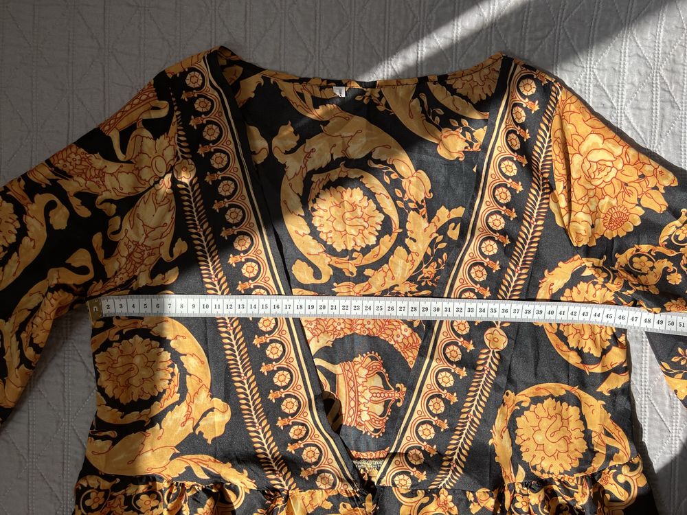 Довга сукня-накидка принт бароко стиль Versace