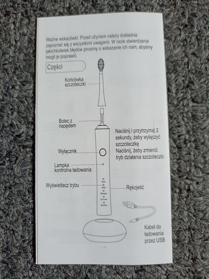 Szczoteczka soniczna elektryczna