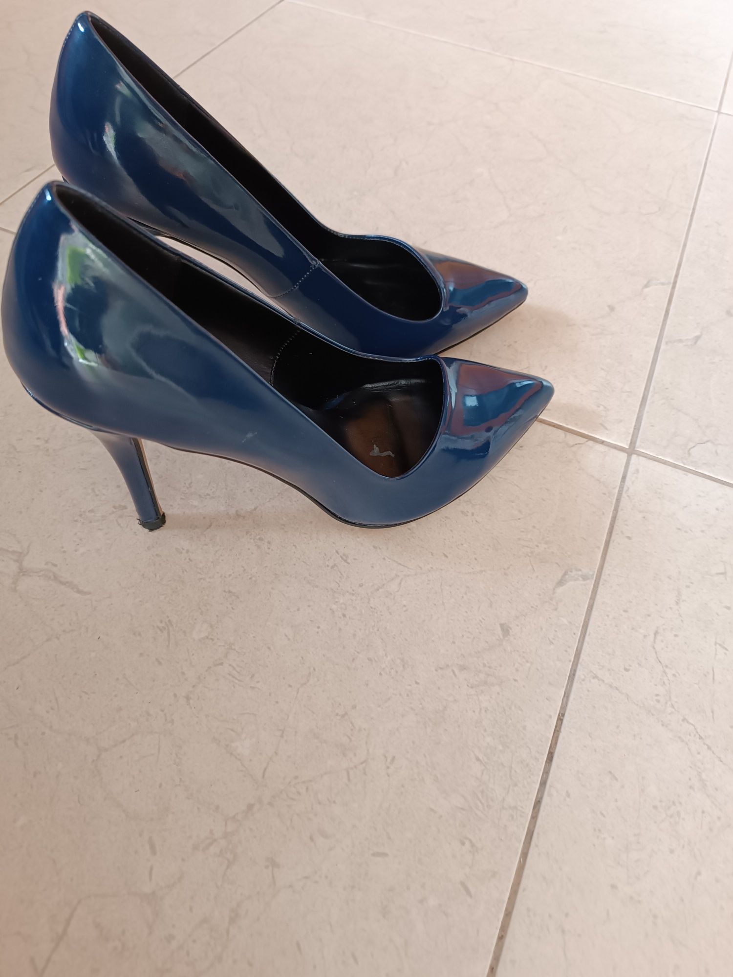 Sapatos Aldo pele, azul marinho
